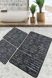 Mijölnir Juego de alfombrillas de baño Asara Multicolor de 3 piezas